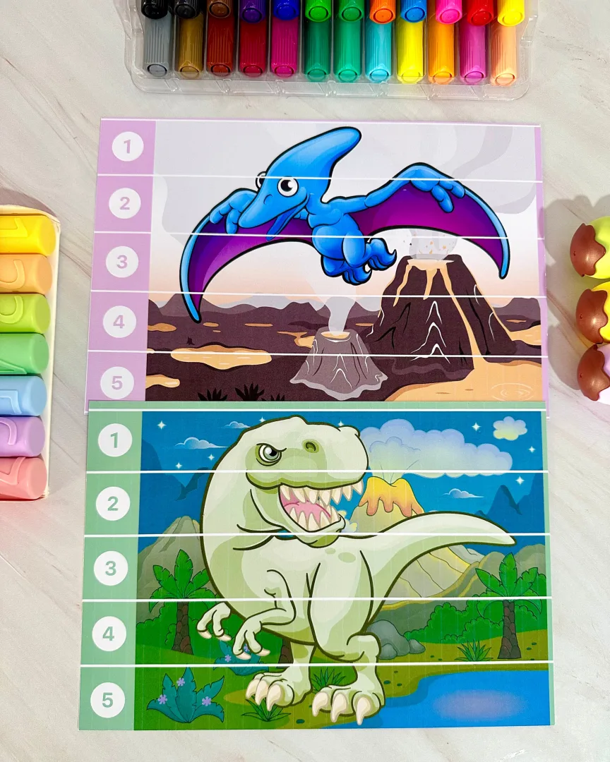 Quebra-Cabeça Dinossauro PDF – Atividade Educativa para Educação Especial e Desenvolvimento Infantil — imagem 6