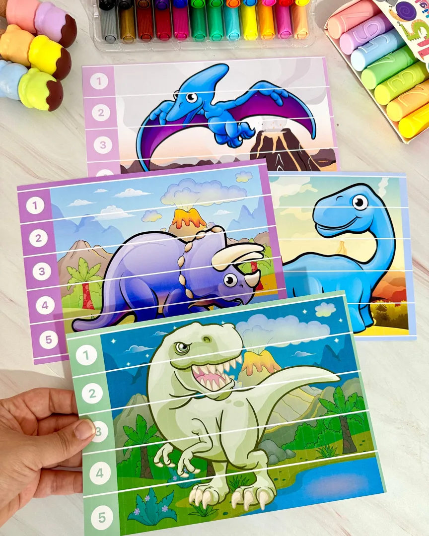 Quebra-Cabeça Dinossauro PDF – Atividade Educativa para Educação Especial e Desenvolvimento Infantil — imagem 7
