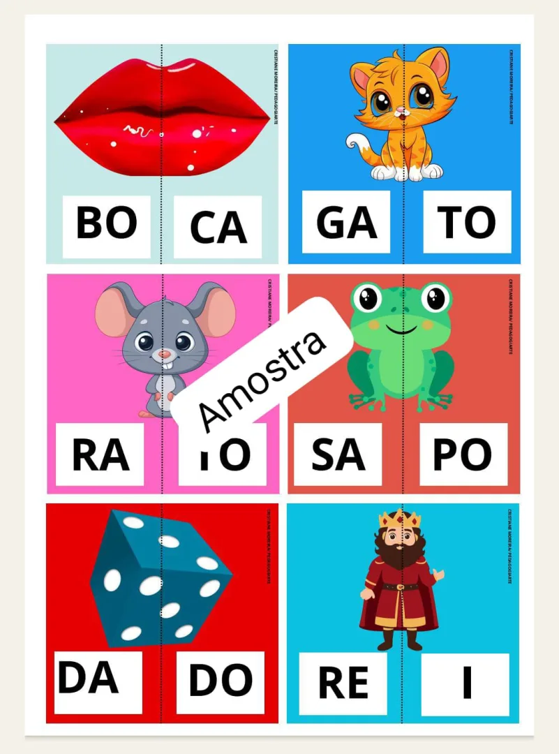 Quebra - cabeça silábico alfabético PDF 1º e 2º ano — imagem 3