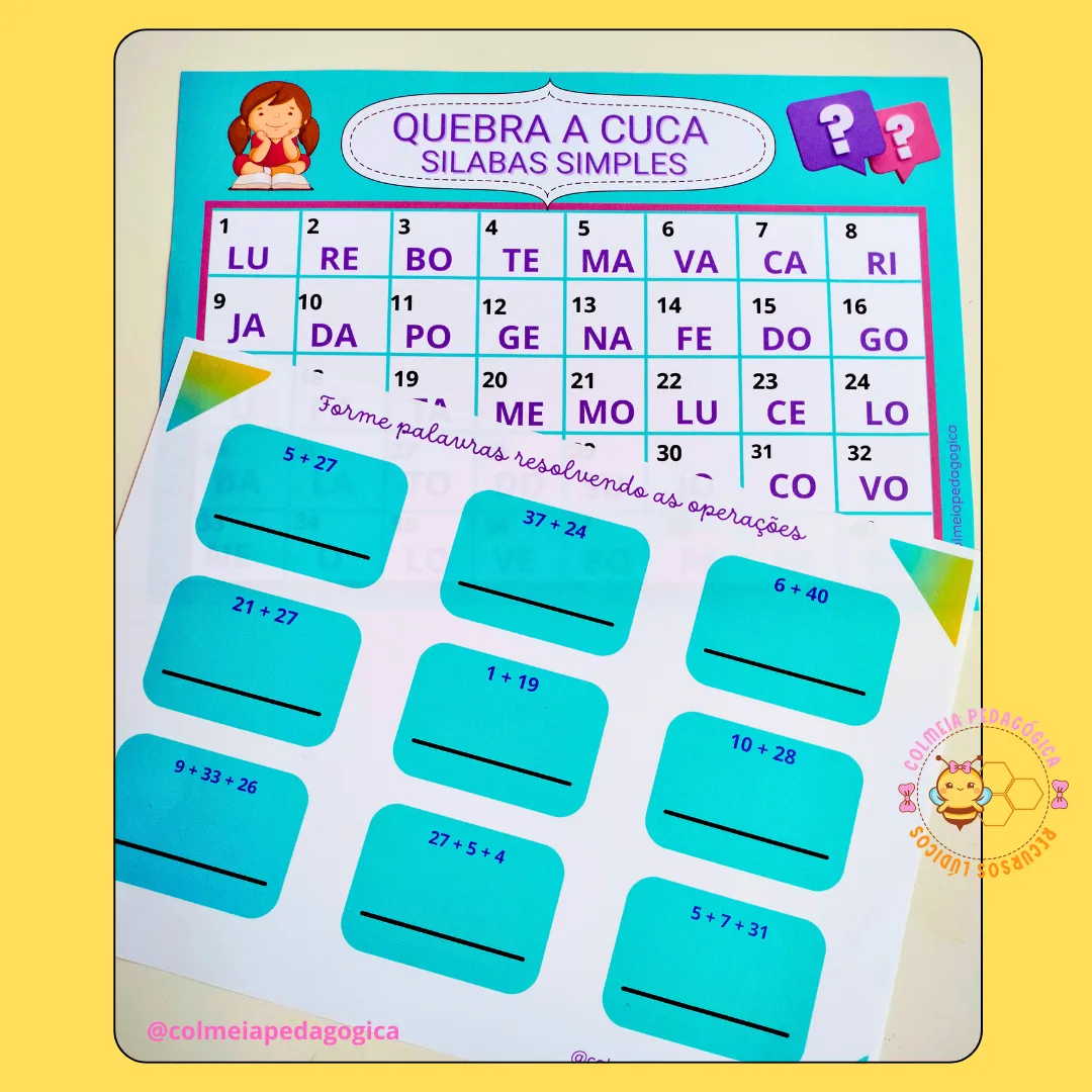 Quebra-Cuca das Sílabas Simples e Complexas — imagem 3
