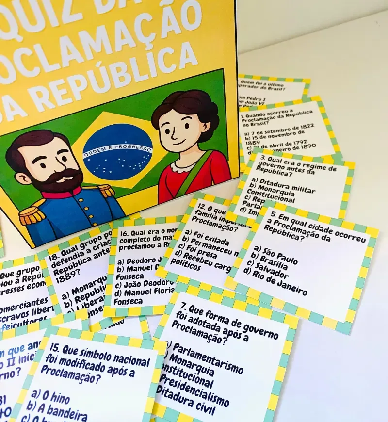 Quiz Proclamação da República PDF 24 perguntas Anos Iniciais — imagem 3