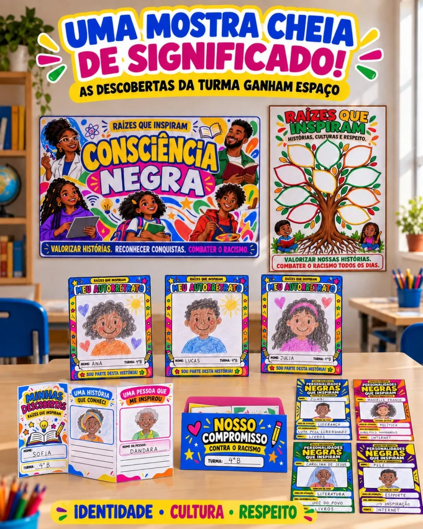 RAÍZES QUE INSPIRAM — PROJETO CONSCIÊNCIA NEGRA 🌳✊🏾  LEVE PARA SUA TURMA UM PROJETO QUE VALORIZA IDENTIDADES, APRESENT — imagem 6