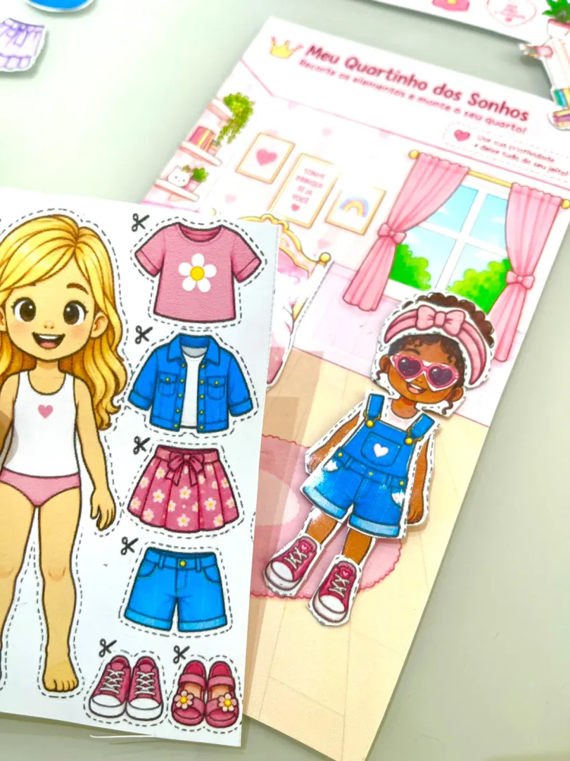 Recorta, Veste e Brinca! em PDF- “1º Ano”, “Educação Infantil — imagem 3