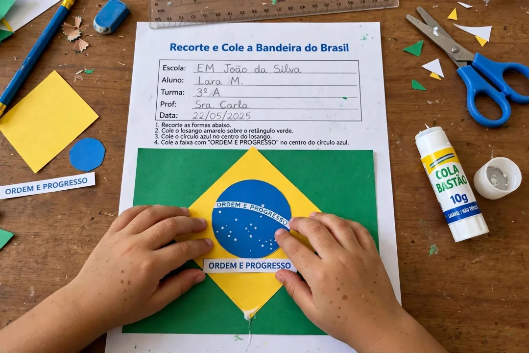Atividade Recorte e Cole - Independência - Educação Infantil - Ensino Fundamental  — imagem 3