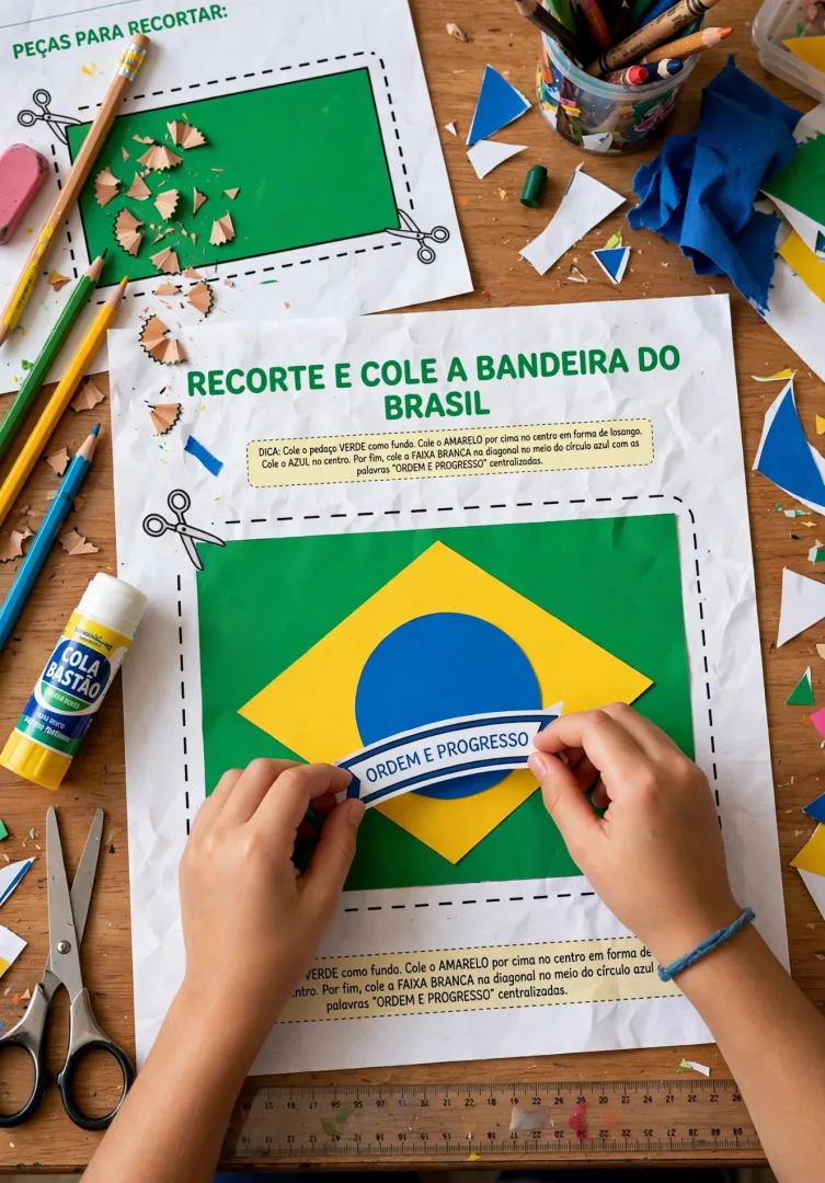 Atividade Recorte e Cole - Independência - Educação Infantil - Ensino Fundamental  — imagem 4