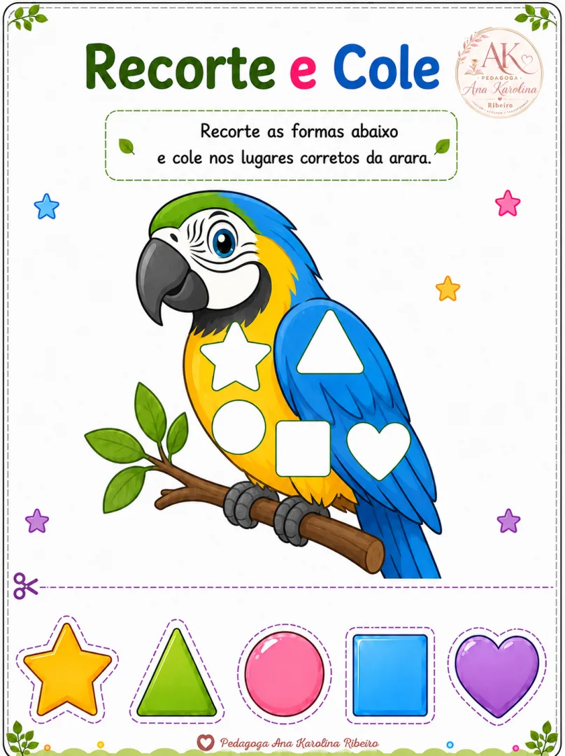 Recorte e cole formas geométricas  — imagem 2