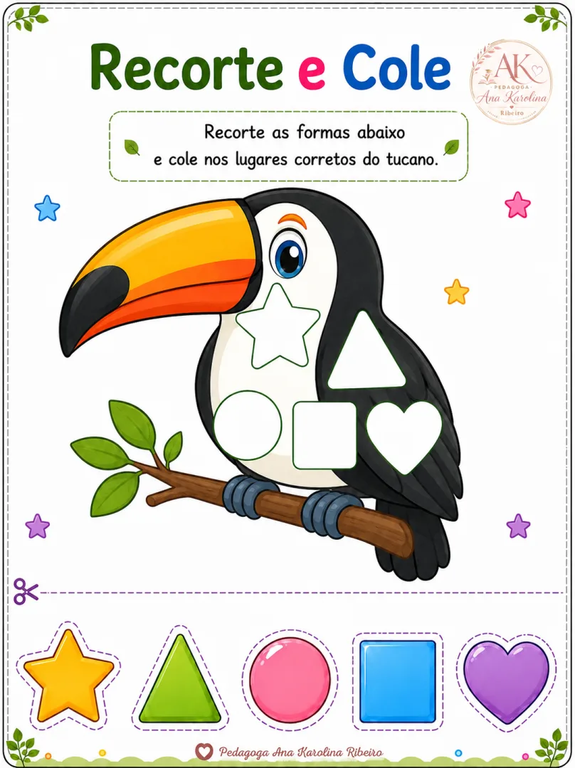 Recorte e cole formas geométricas  — imagem 3