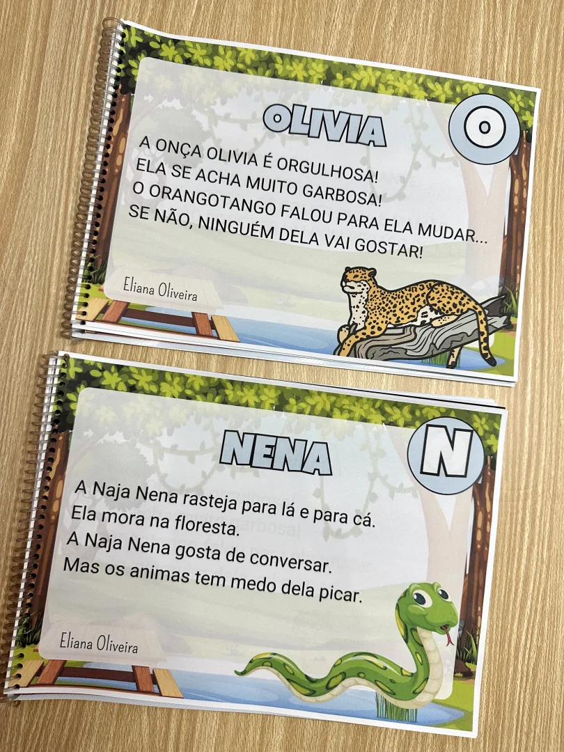 Rimas do Alfabeto — 26 Textos em Letra Cursiva e Bastão — imagem 5