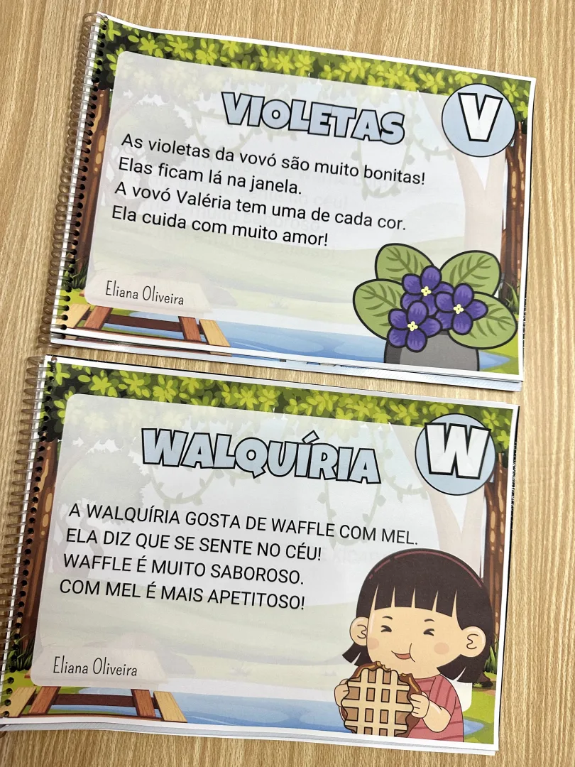 Rimas do Alfabeto — 26 Textos em Letra Cursiva e Bastão — imagem 6