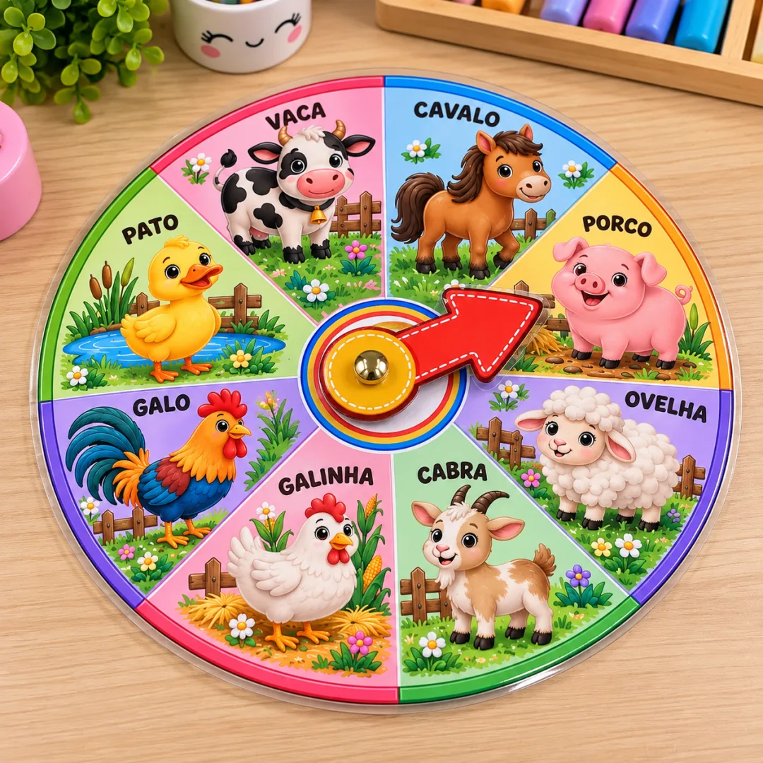 Imitando os Animais - Roleta dos Animais - Educação Infantil - Jogo — imagem 2