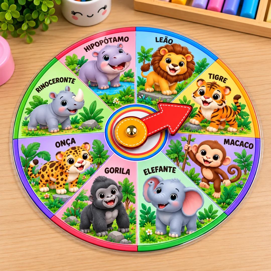 Imitando os Animais - Roleta dos Animais - Educação Infantil - Jogo — imagem 3