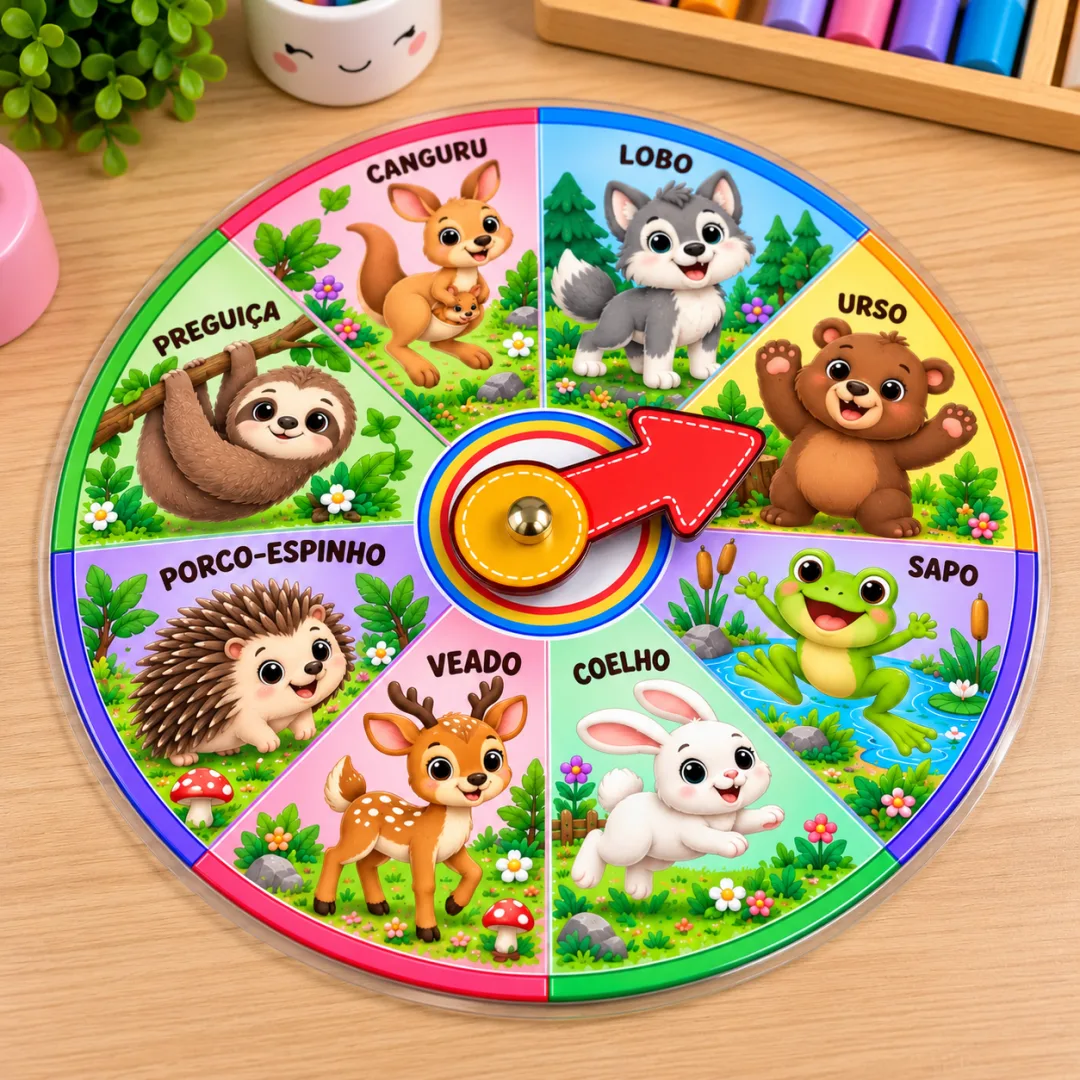 Imitando os Animais - Roleta dos Animais - Educação Infantil - Jogo — imagem 4