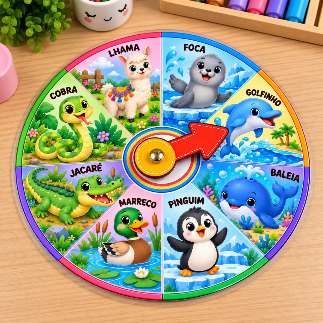 Imitando os Animais - Roleta dos Animais - Educação Infantil - Jogo — imagem 6