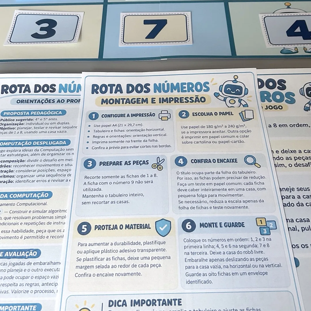 Rota dos Números - Atividade de Computação Desplugada - PDF- 4º e 5º Anos — imagem 4
