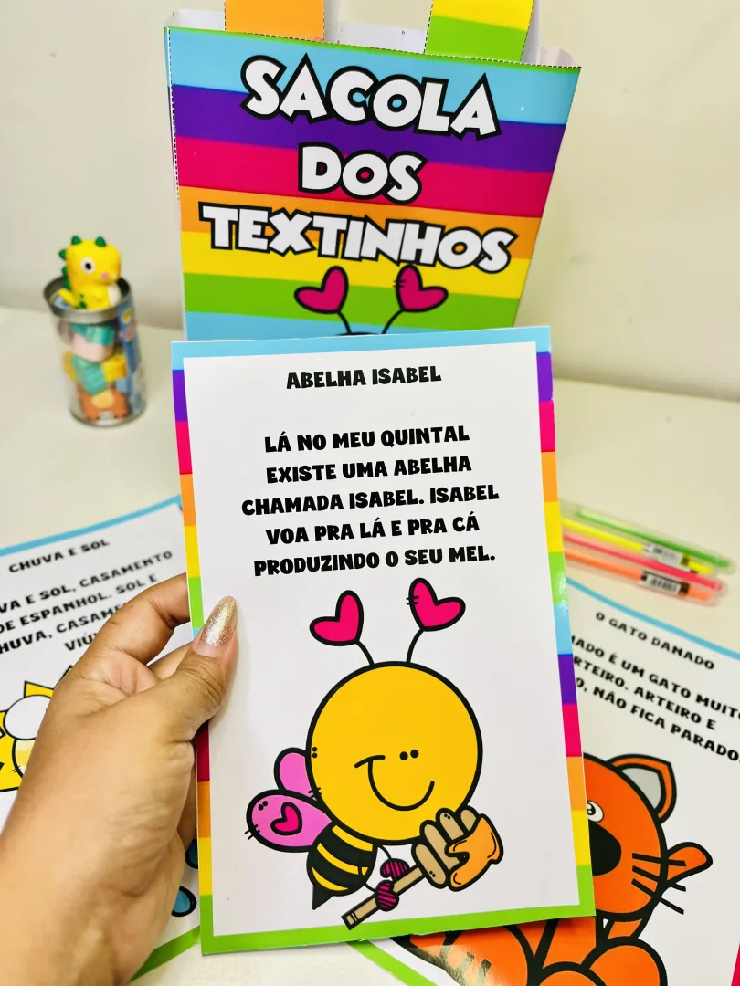 Sacola dos Textinhos: 25 Textos Ilustrados para Alfabetização, Leitura e Interpretação de Texto em PDF — imagem 3