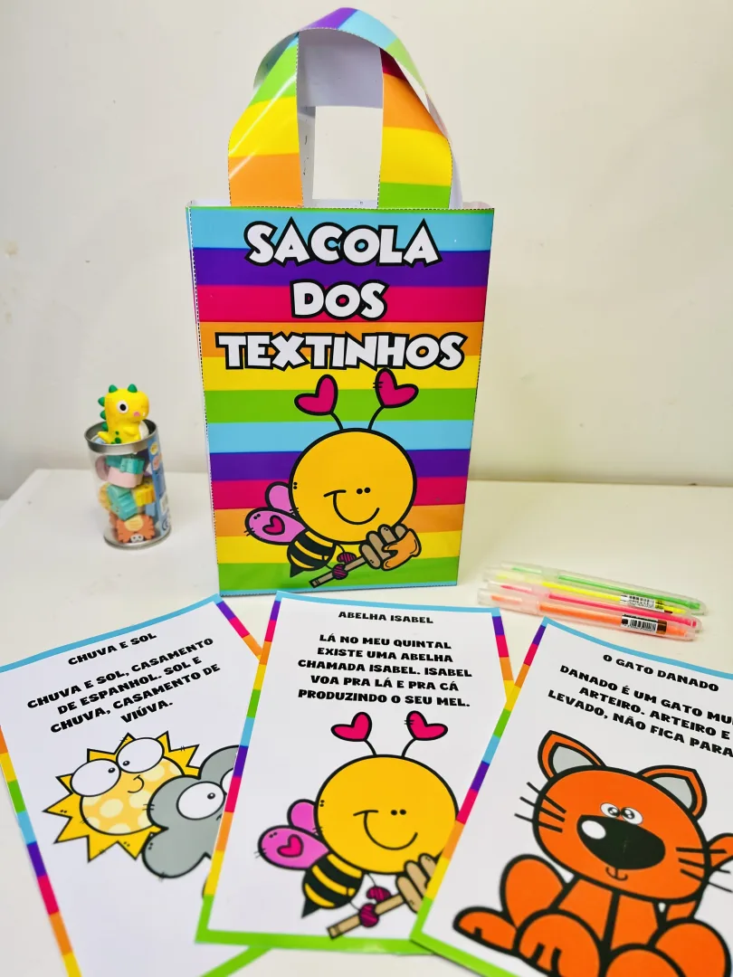 Sacola dos Textinhos: 25 Textos Ilustrados para Alfabetização, Leitura e Interpretação de Texto em PDF — imagem 2