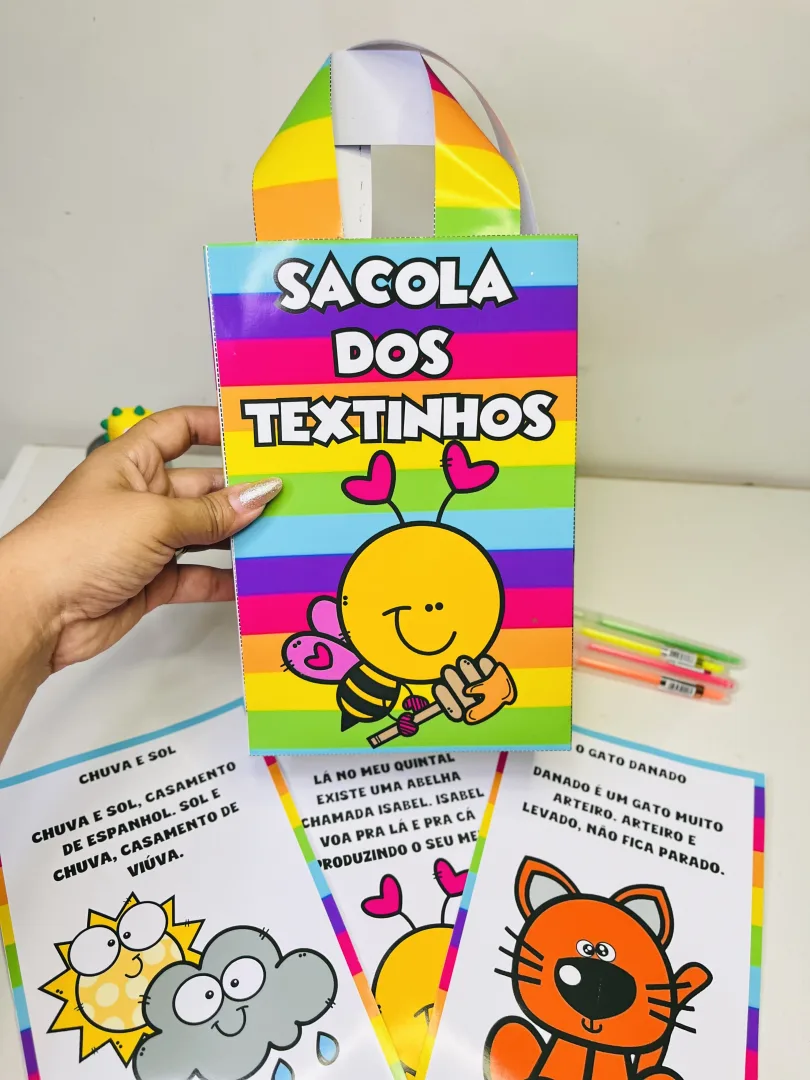 Sacola dos Textinhos: 25 Textos Ilustrados para Alfabetização, Leitura e Interpretação de Texto em PDF — imagem 6
