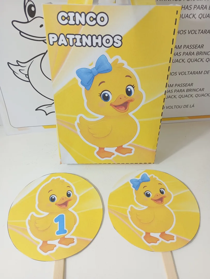 SACOLA MUSICAL – CINCO PATINHOS — imagem 2