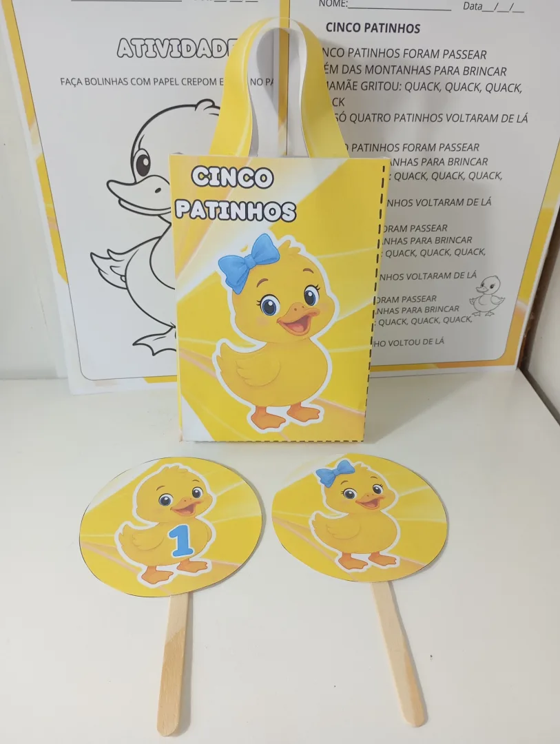SACOLA MUSICAL – CINCO PATINHOS — imagem 3