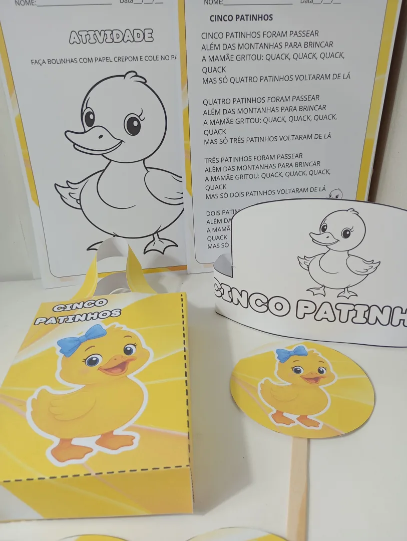 SACOLA MUSICAL – CINCO PATINHOS — imagem 5