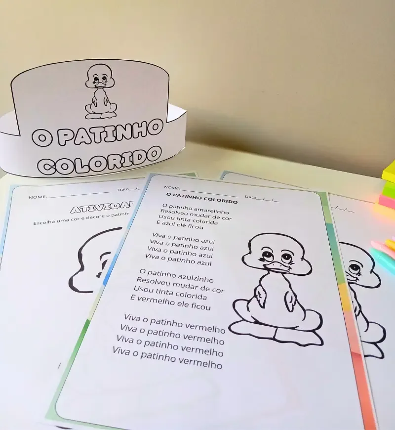 Sacola Musical O Patinho Colorido + Atividade em PDF — imagem 3
