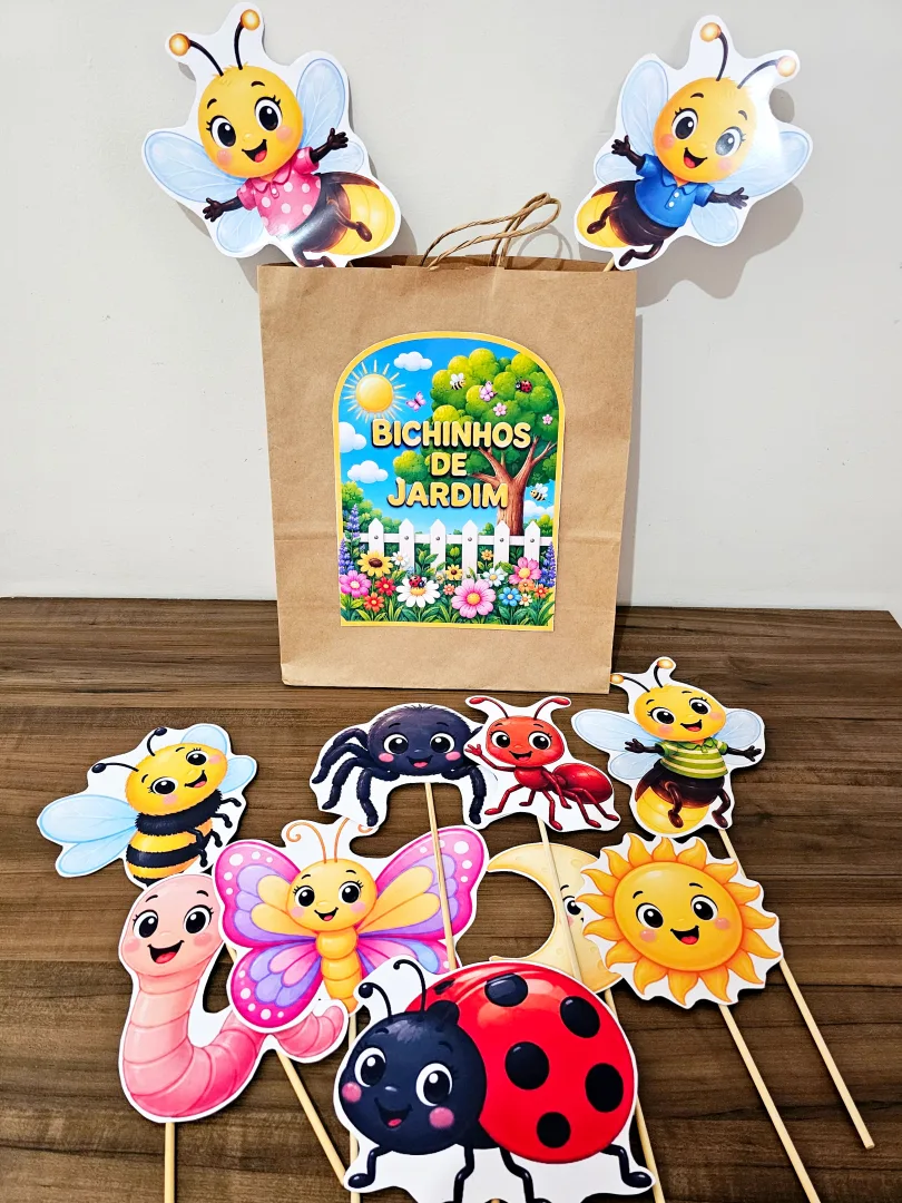 Sacola Pedagógica Bichinhos do Jardim (com Palitoches) — imagem 3