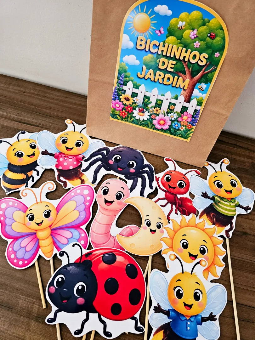 Sacola Pedagógica Bichinhos do Jardim (com Palitoches) — imagem 4