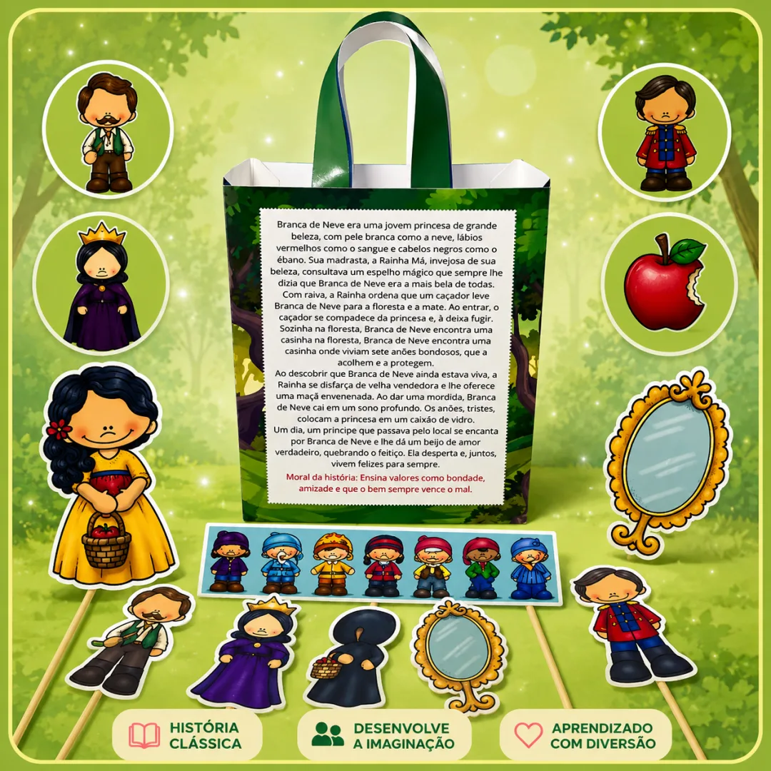 Sacola Teatral Branca de Neve Educação Infantil Em PDF! — imagem 3
