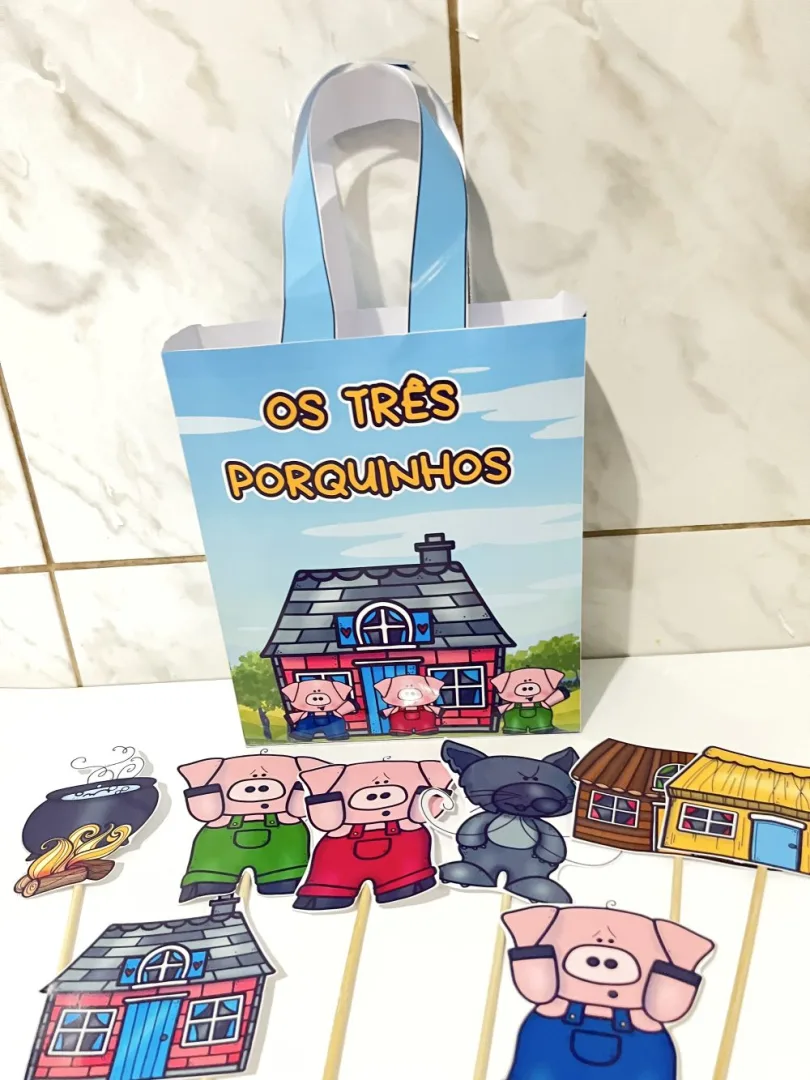 Sacola Três Porquinhos — Pronto para Imprimir — imagem 2