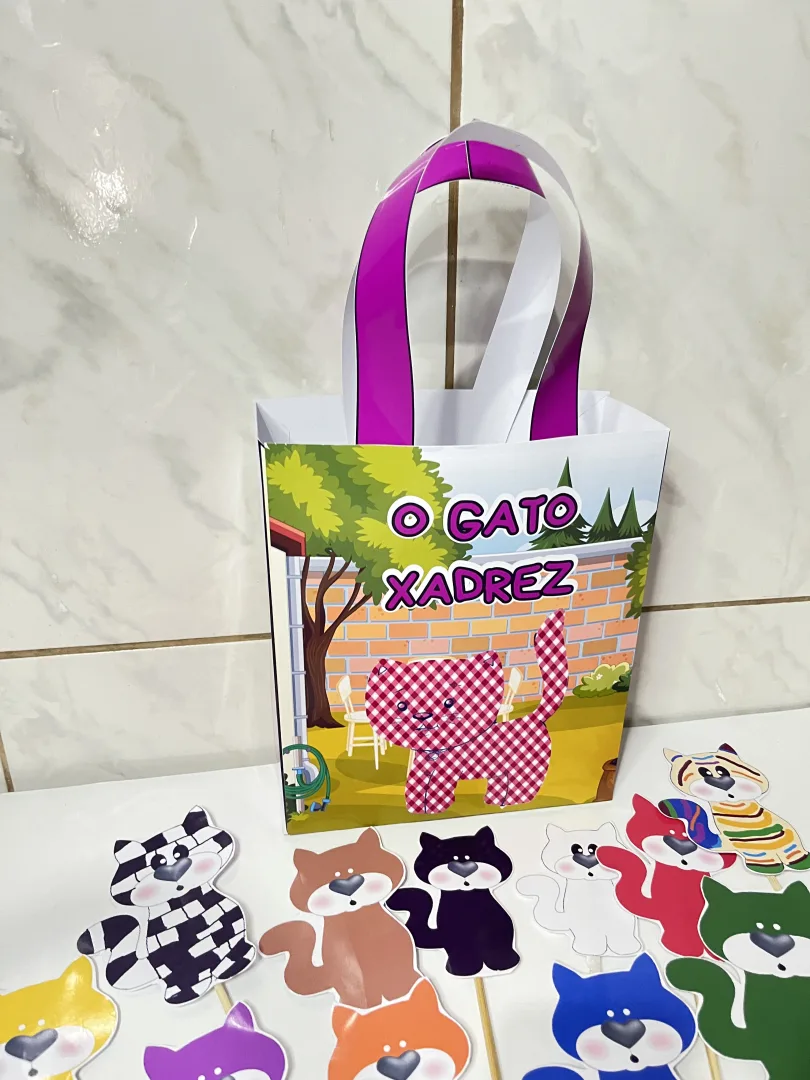 🐱🎭 SACOLINHA TEATRAL GATO XADREZ – UMA HISTÓRIA QUE GANHA VIDA! ✨ — imagem 3