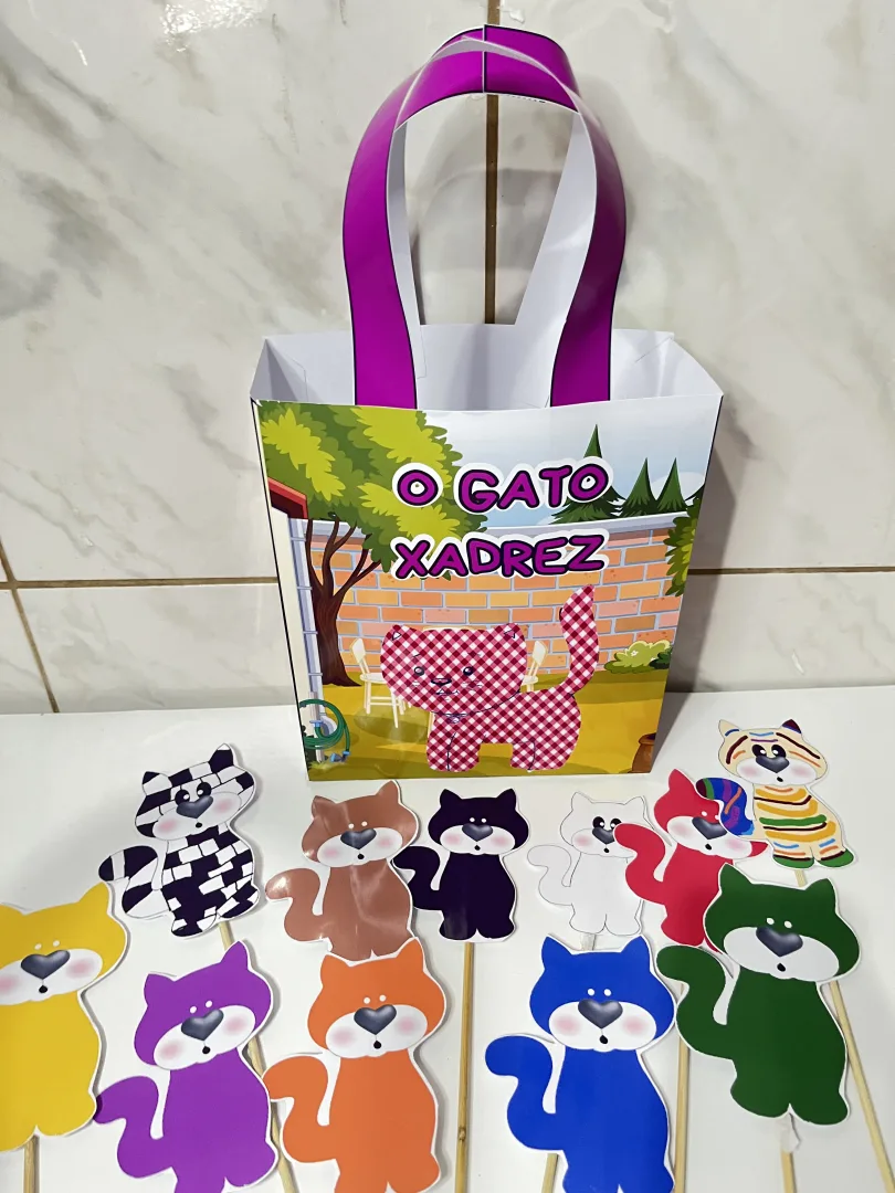 🐱🎭 SACOLINHA TEATRAL GATO XADREZ – UMA HISTÓRIA QUE GANHA VIDA! ✨ — imagem 4