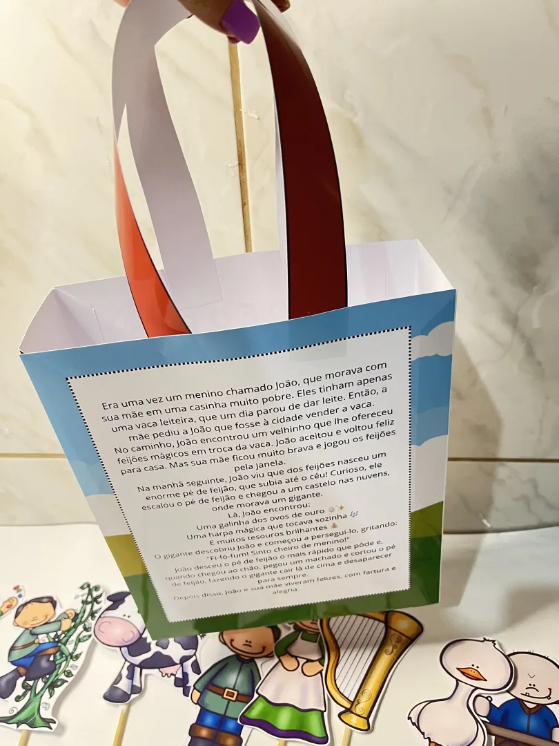 🌱🎭 SACOLINHA TEATRAL – JOÃO E O PÉ DE FEIJÃO 🎭🌱 — imagem 6