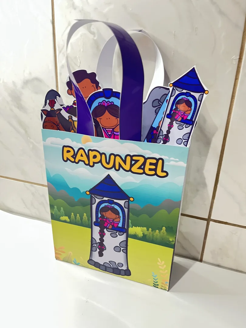 🏰✨ SACOLINHA TEATRAL RAPUNZEL – UMA HISTÓRIA PARA ENCANTAR! ✨🎭 — imagem 3