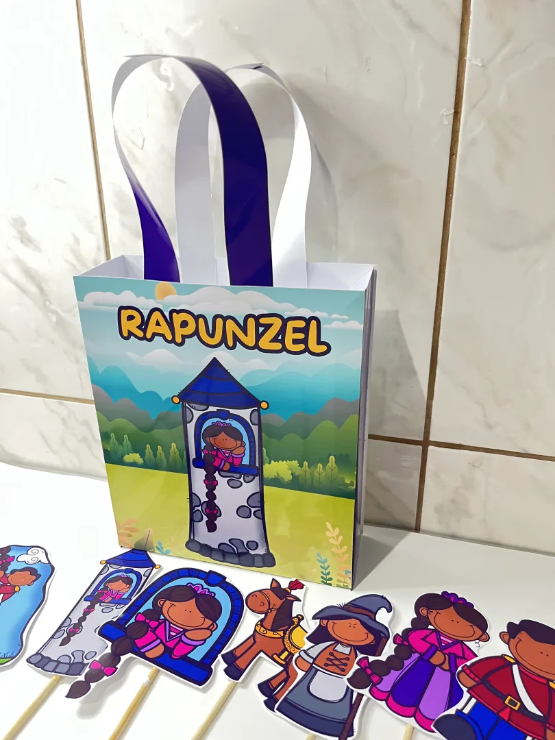 🏰✨ SACOLINHA TEATRAL RAPUNZEL – UMA HISTÓRIA PARA ENCANTAR! ✨🎭 — imagem 4