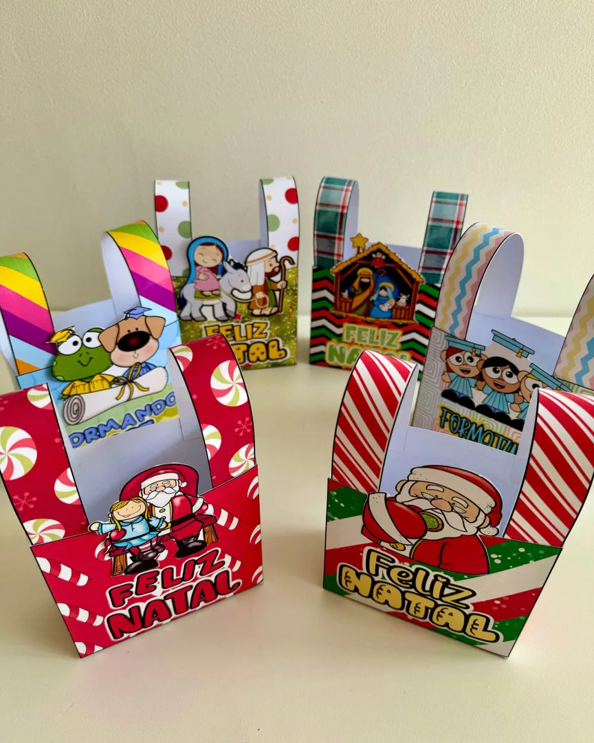 Sacolinhas de Natal e Formatura — 6 Modelos de Lembrancinhas em PDF — imagem 2