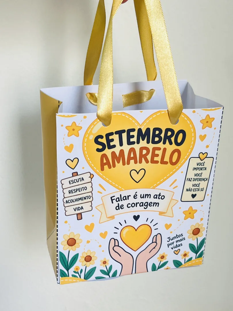 💛 SACOLINHAS SETEMBRO AMARELO – UM MIMO CHEIO DE CARINHO, ACOLHIMENTO E ESPERANÇA! 💛🌻 💰6,00 Transforme o Setembro Am — imagem 3