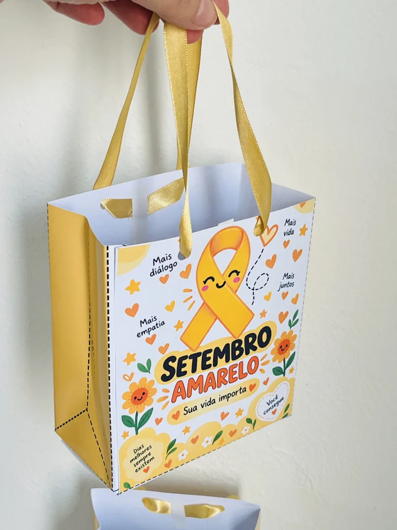 💛 SACOLINHAS SETEMBRO AMARELO – UM MIMO CHEIO DE CARINHO, ACOLHIMENTO E ESPERANÇA! 💛🌻 💰6,00 Transforme o Setembro Am — imagem 2