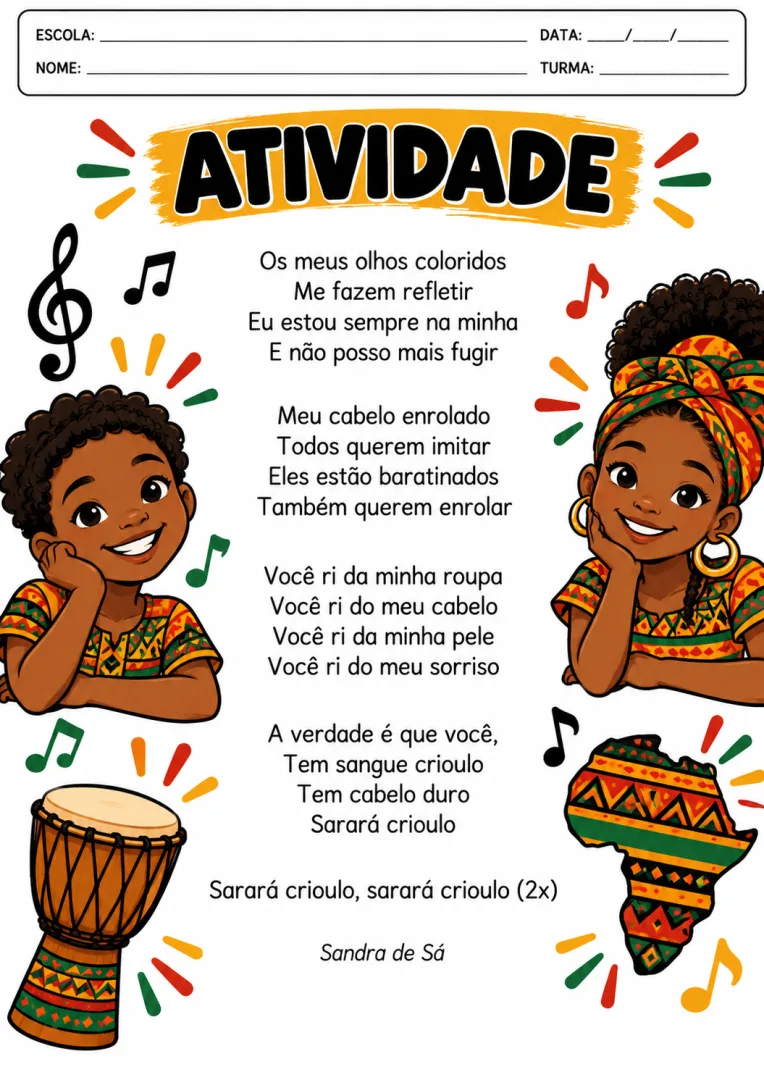 Sequência de Atividades Consciência Negra 5° ano PDF — imagem 3