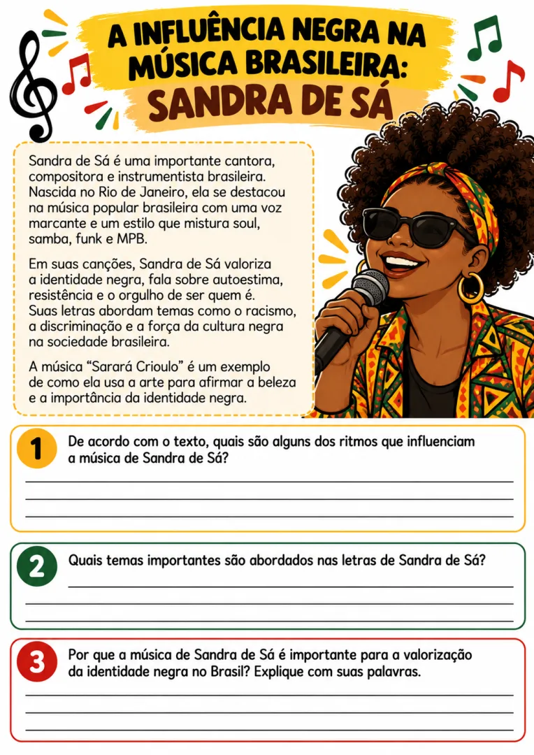 Sequência de Atividades Consciência Negra 5° ano PDF — imagem 5