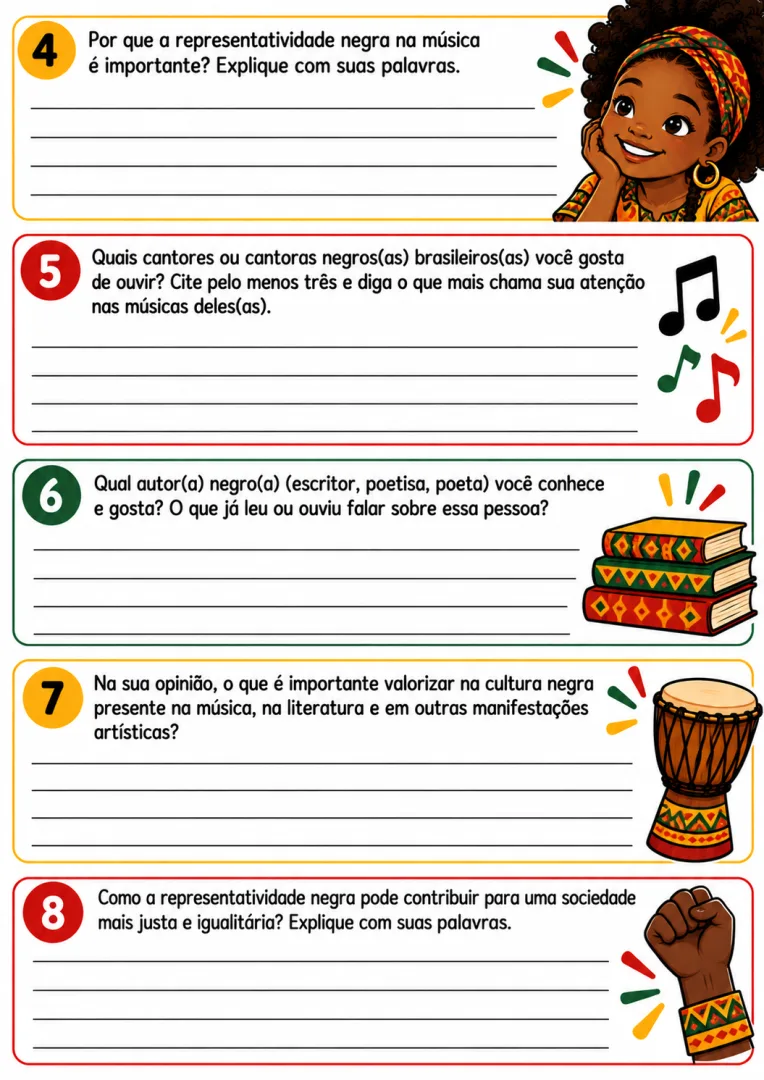 Sequência de Atividades Consciência Negra 5° ano PDF — imagem 6