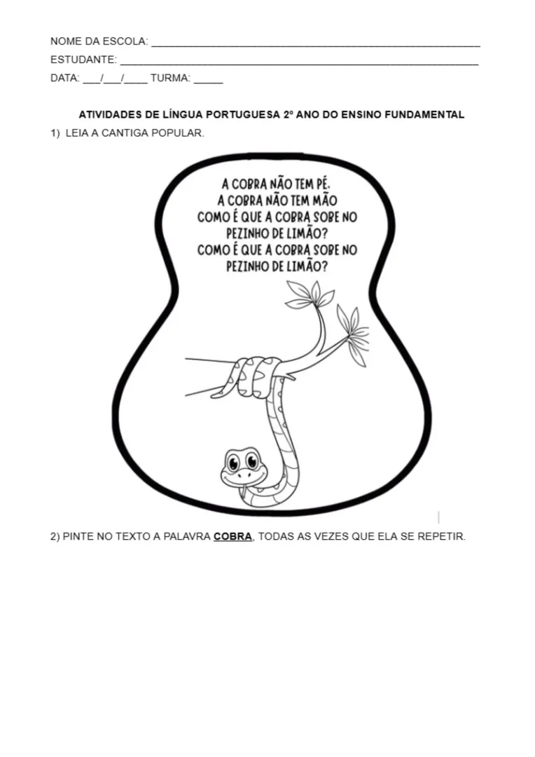 Sequência Didática de Língua Portuguesa 2º ANO Ensino Fundamental  — imagem 4