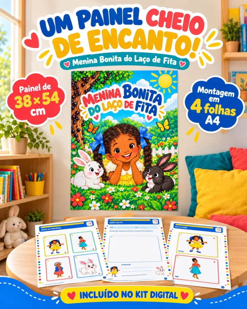 Sequência didática Menina bonita do laço de fita Com o kit pedagógico Menina Bonita do Laço de Fita, transforme a leitur — imagem 4