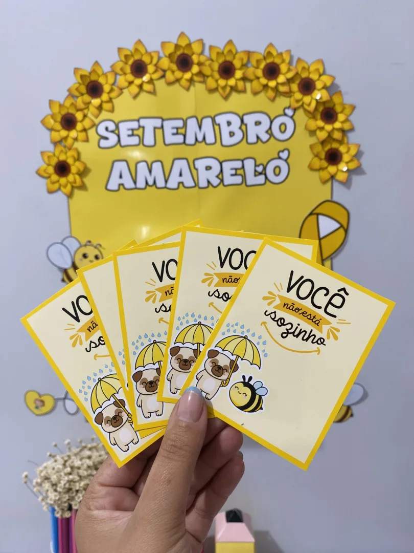SETEMBRO AMARELO: CAIXA DE MOTIVAÇÃO / CONSCIENTIZAÇÃO NA ESCOLA — imagem 2
