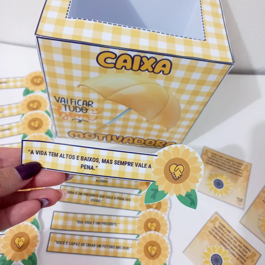 Kit setembro amarelo 💛 - painel+ caixa com mensagens motivadoras — imagem 4