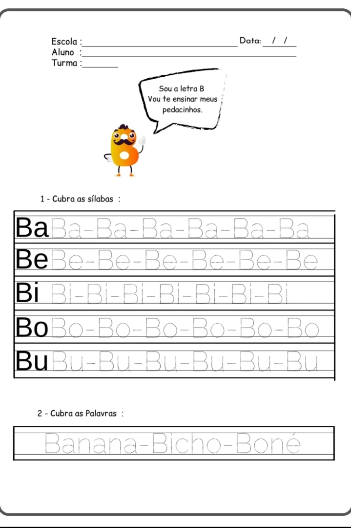 Caderno de Sílabas - 1º Ano - Língua Portuguesa - PDF — imagem 3