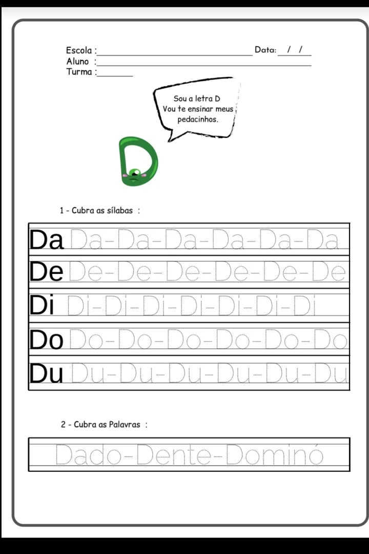 Caderno de Sílabas - 1º Ano - Língua Portuguesa - PDF — imagem 5
