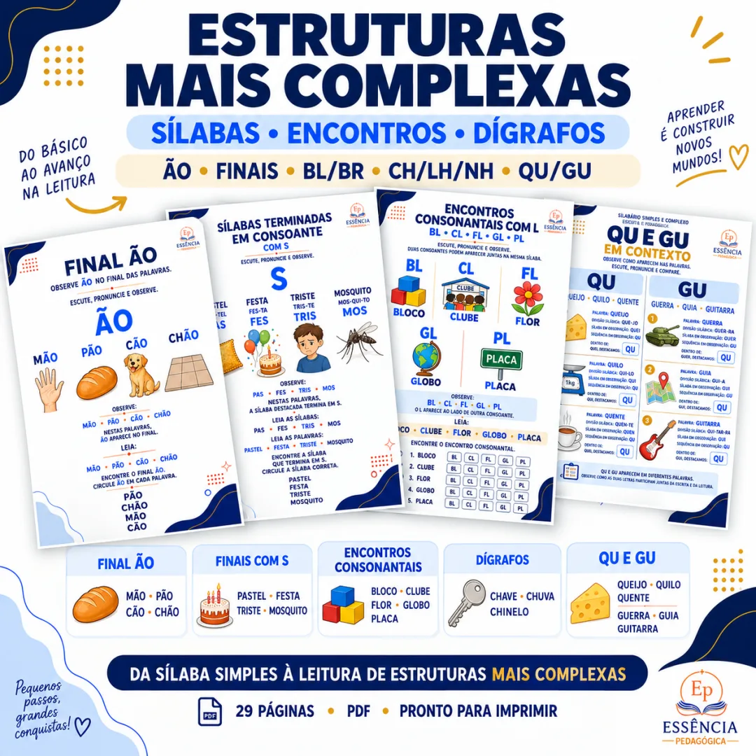 Silabário Simples e Complexo – 1º e 2º Ano – PDF — imagem 5