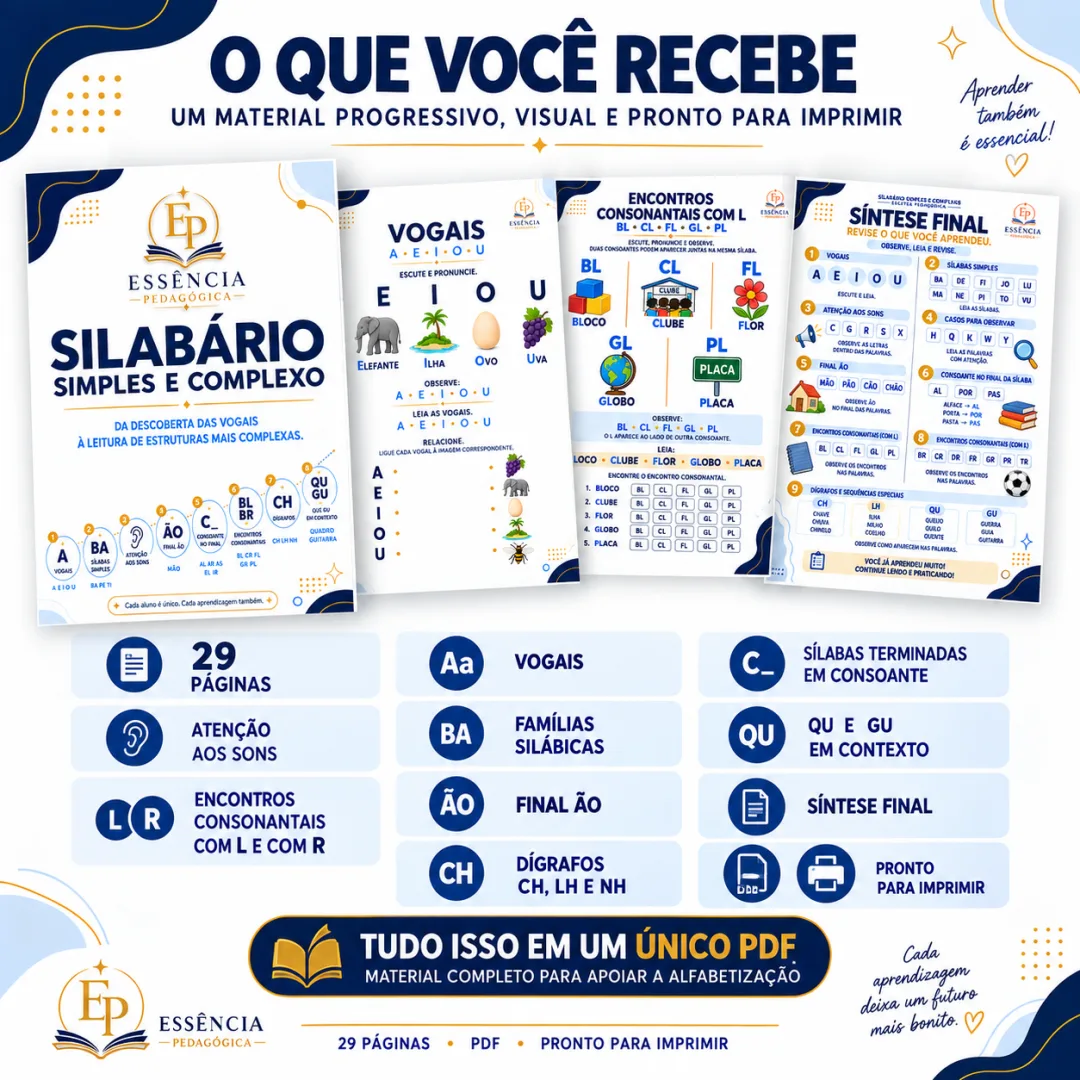 Silabário Simples e Complexo – 1º e 2º Ano – PDF — imagem 2
