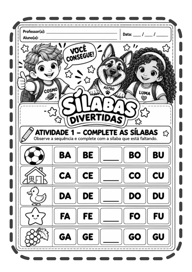 Sílabas Divertidas: Atividades de Alfabetização em PDF — imagem 3