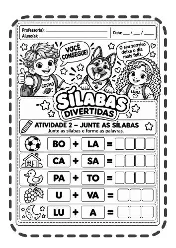 Sílabas Divertidas: Atividades de Alfabetização em PDF — imagem 4